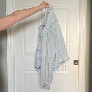 distressed shein denim jacket 🧥
